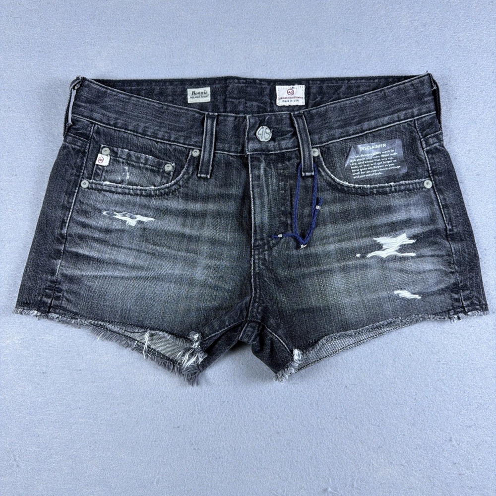 AG Adriano Goldschmeid Bonnie Shorts Womens 26 Charcoal Gray Relaxed Cut Off 2"